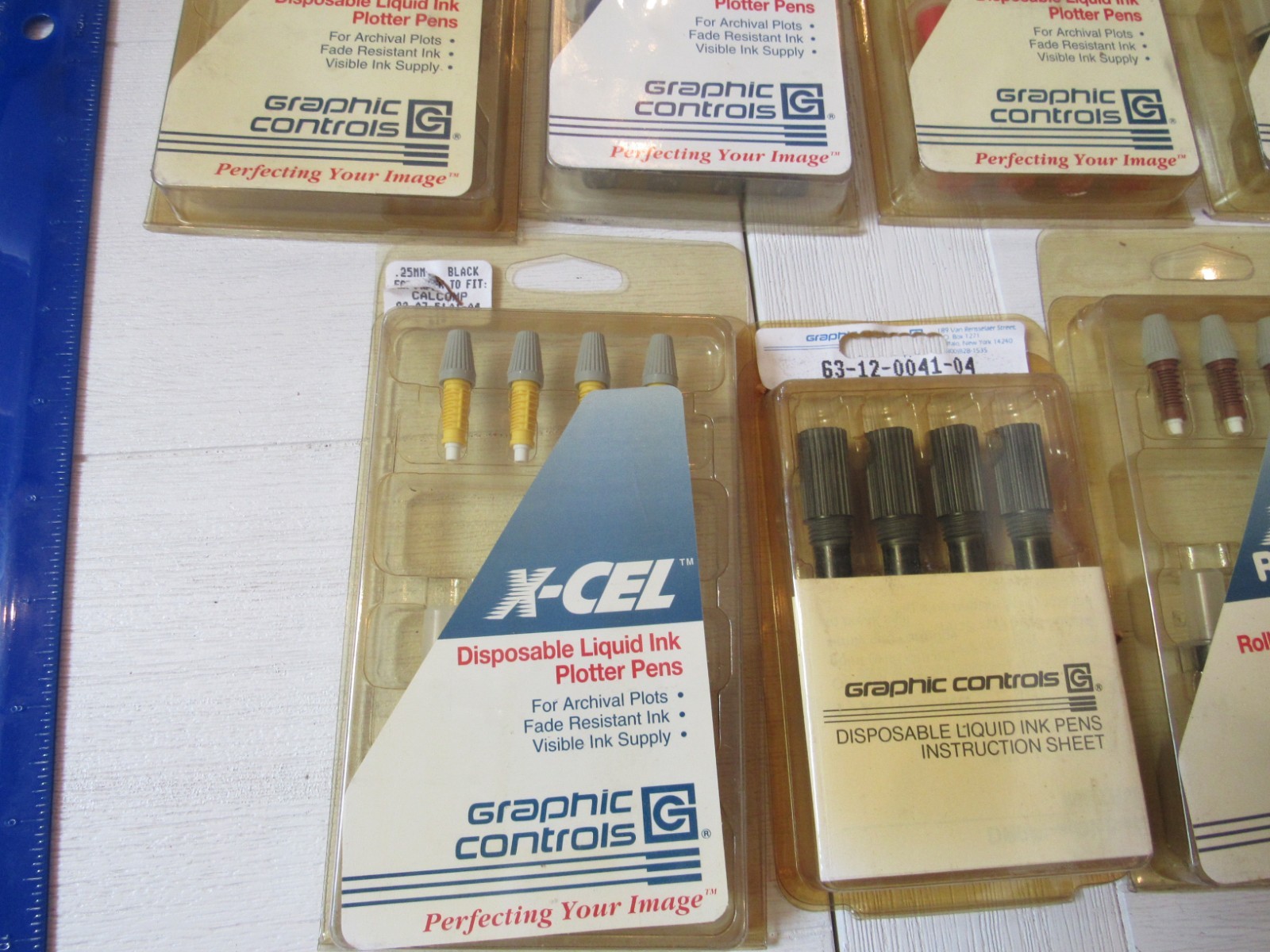 X-Cel Disposable Liquid Ink Plotter Pens Lot