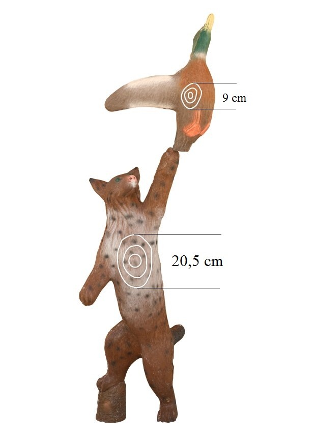 Leitold 3D Animal Lynx with Duck (2 Targets)