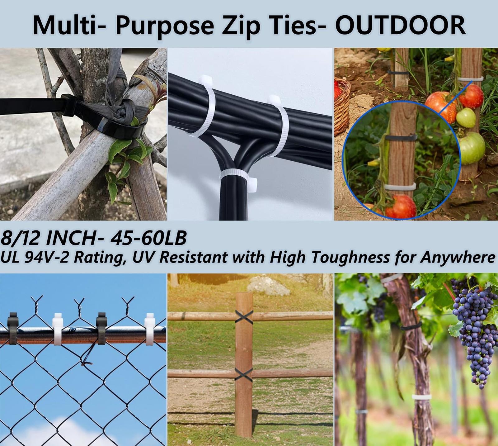 Zip Wire Ties 2100 Pack Small Cable Zip Ties with Cable Mounts Nylon Zip Cabl...