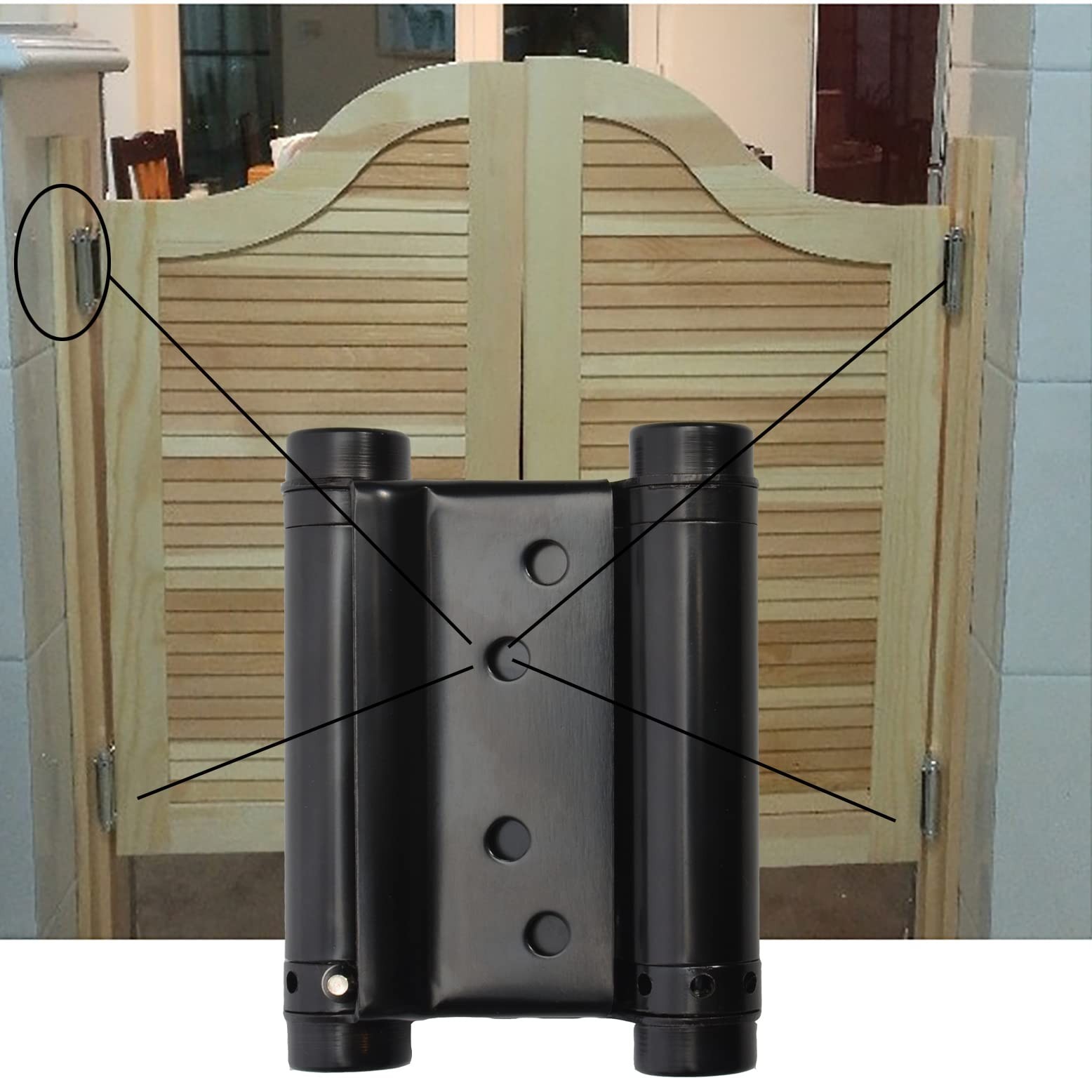 3" Double Action Spring Hinges, Self Closing Door Hinges for Saloon Cafe Pub ...
