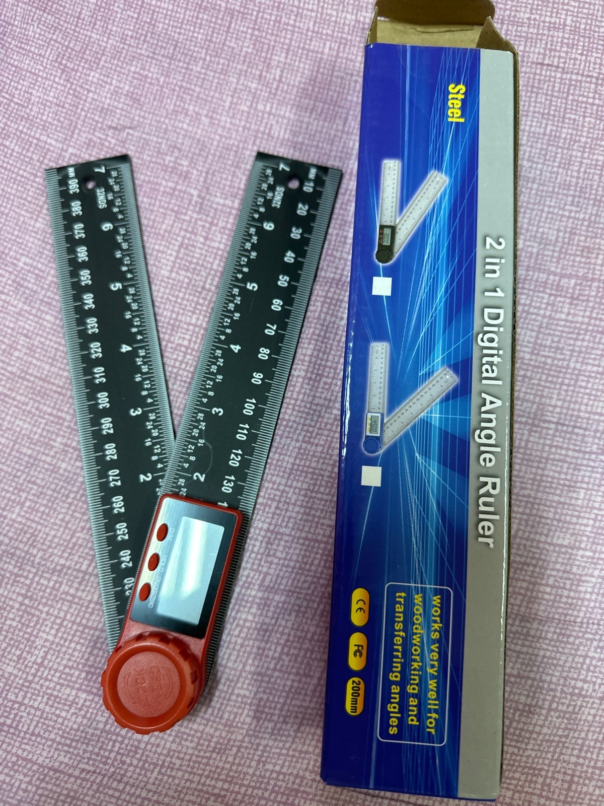 1 Digital Goniometer 200mm Lock Angle Measurement Ring Ruler (Foreign Shipping