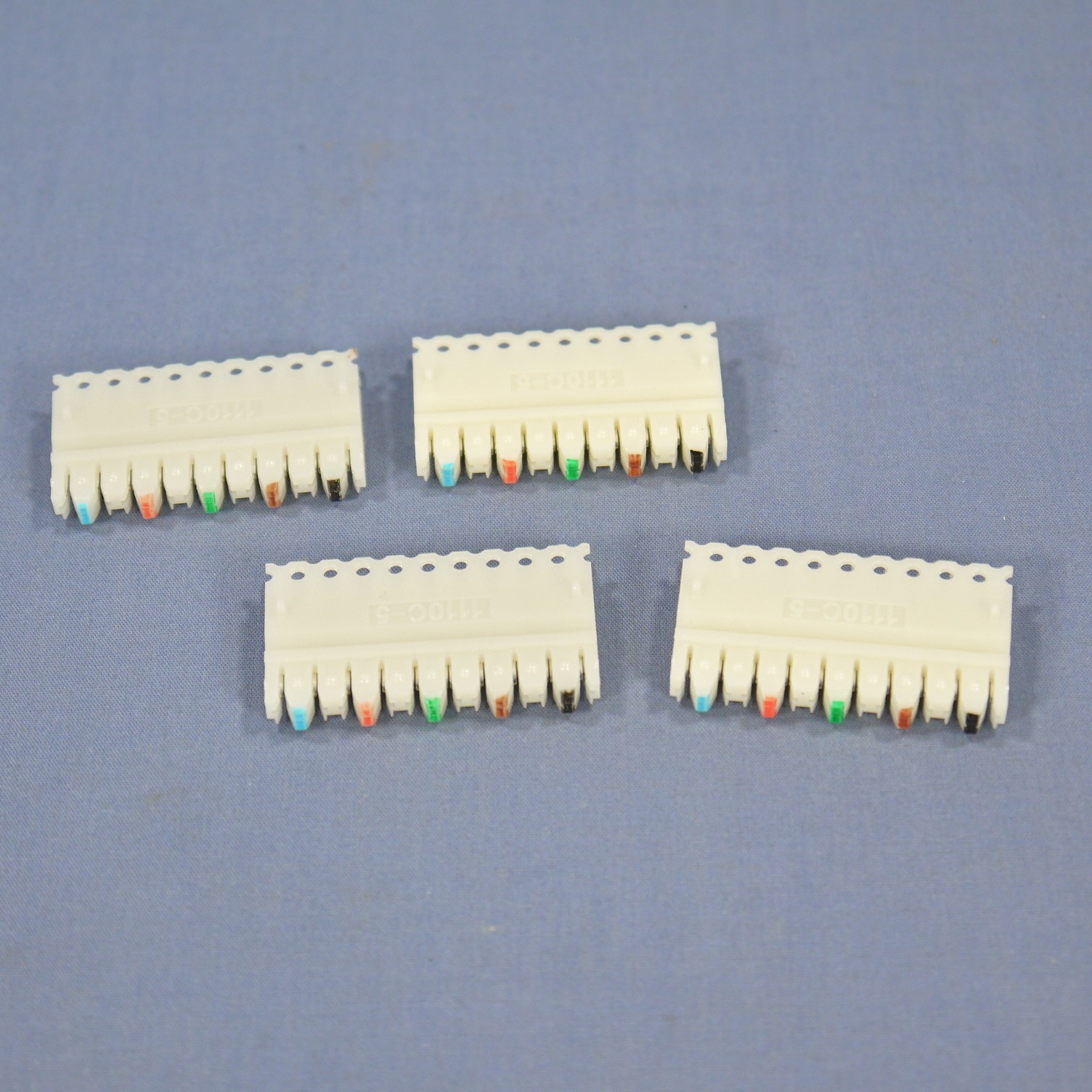 4 Leviton C-5 Connector Blocks 110-Type Base Terminal Patch Cat 5e 49105-IDC