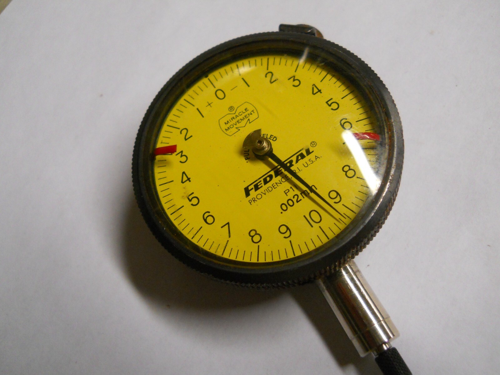 Federal #P11 Dial Indicator. Metric .002mm W/Pointers. used
