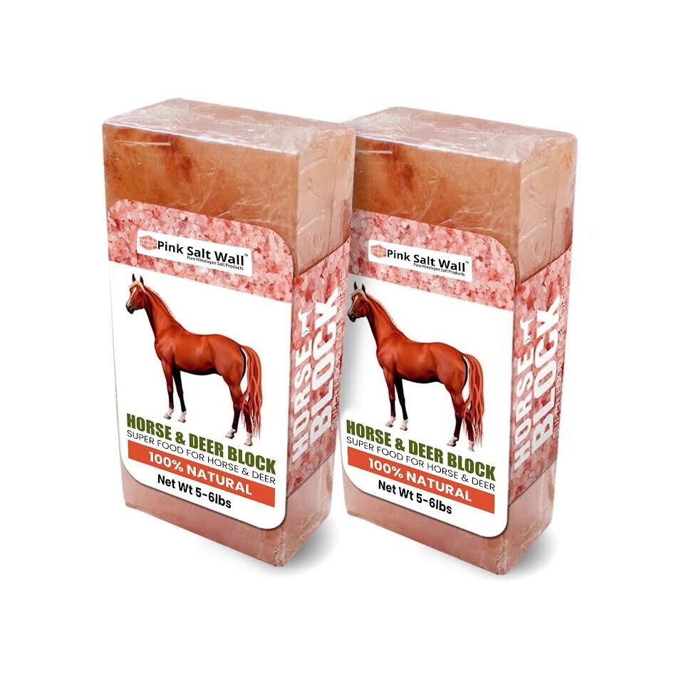 Salt Lick 2 Pcs Himalayan Salt Lick Block 10-12 lb For Horses Deer and Livestock