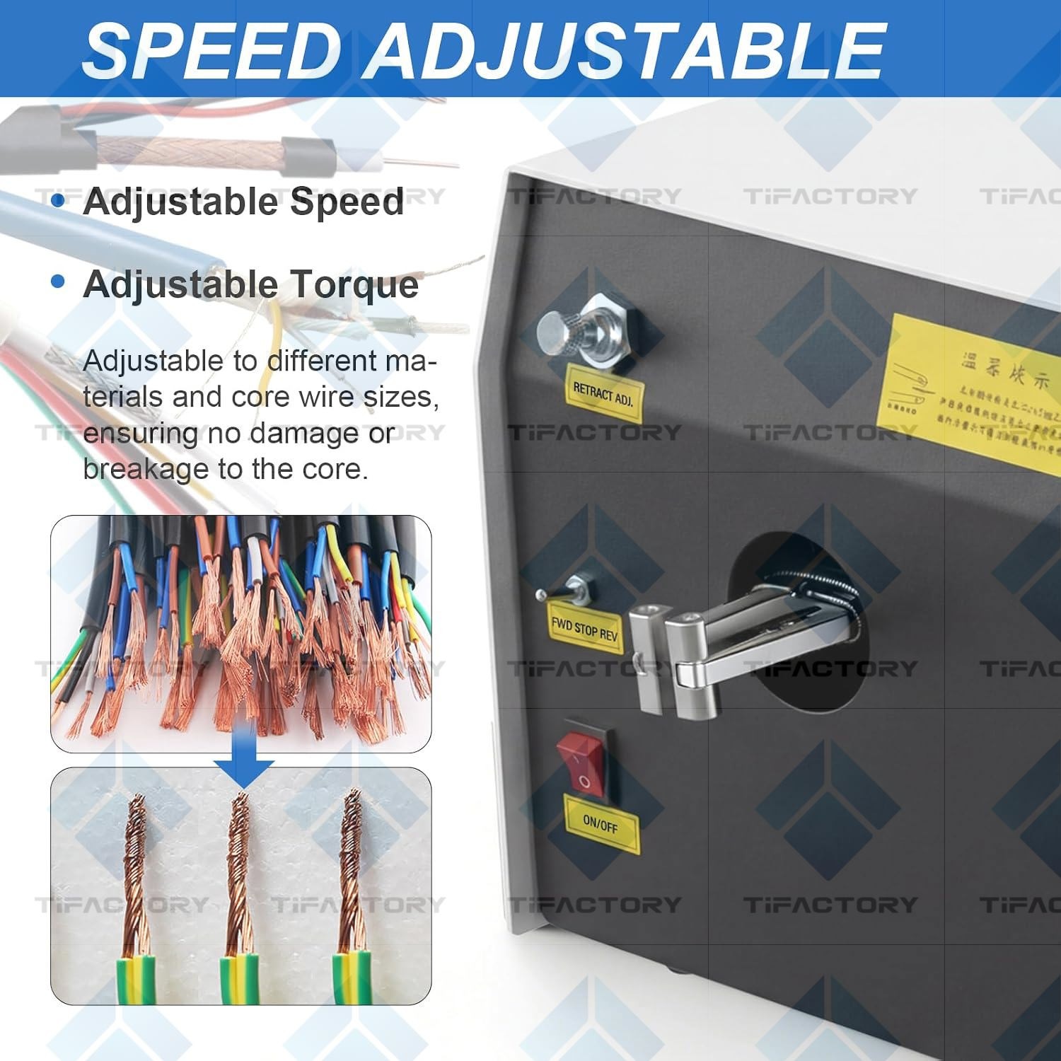 Automatic Wire Twisting Machine, Adjustable Multi-Function Twisting Tool for Cab