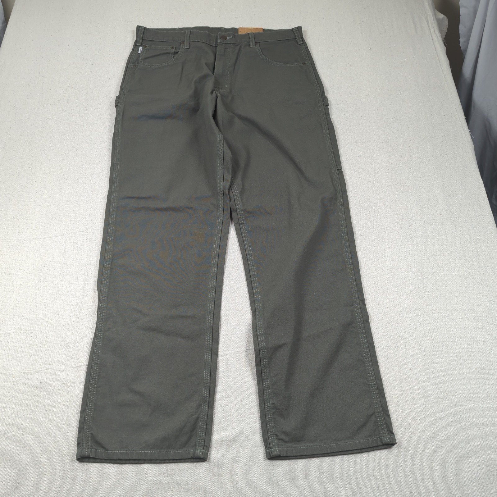 Carhartt Pants Mens 36x32 Green FR Flame Resistant Loose Fit Utility Workwear