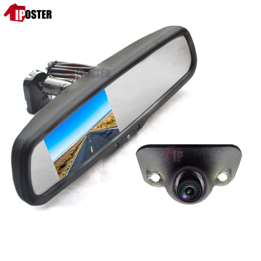 OEM 4.3" Car Rear View Mirror Monitor No1 Bracket+HD Reversing Camera For Toyota