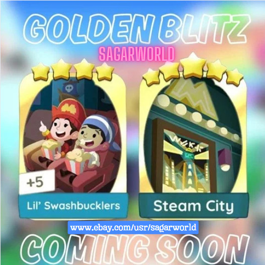 1 x UP & AWAY ! & 1 x JUNGLE LOVE - ! Golden Blitz ! Mono_poly_G0 Stickers !FAST