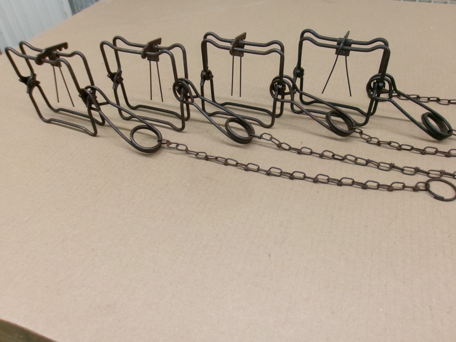 4) Duke 110 Body Grip traps. Strong Springs! Mink & Muskrat trapping.