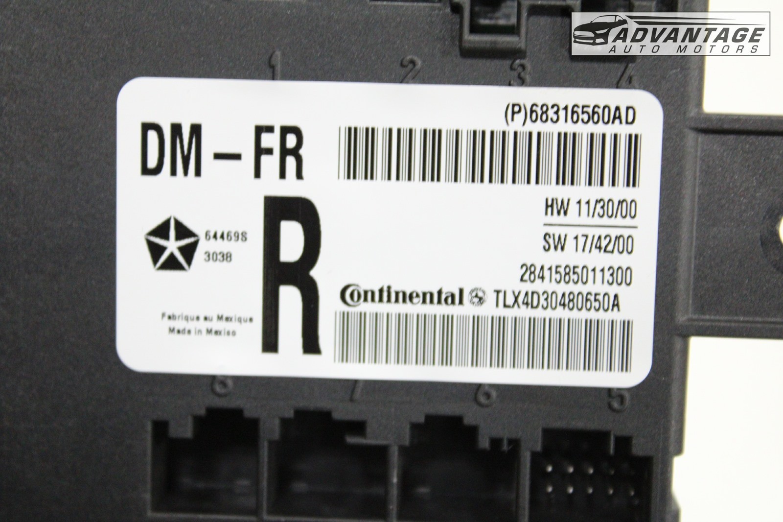 2011-2019 CHRYSLER 300 FRONT RIGHT SIDE DOOR COMPUTER CONTROL MODULE UNIT OEM