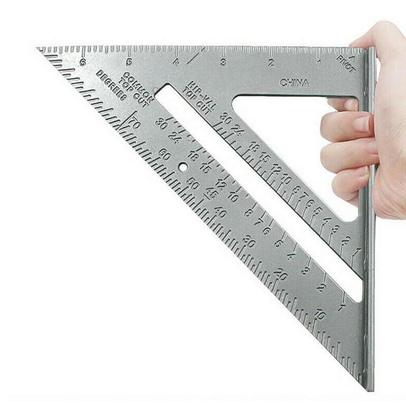Metal Imperial Angle Protractor Speed Square Triangle Ruler Measuring Tool