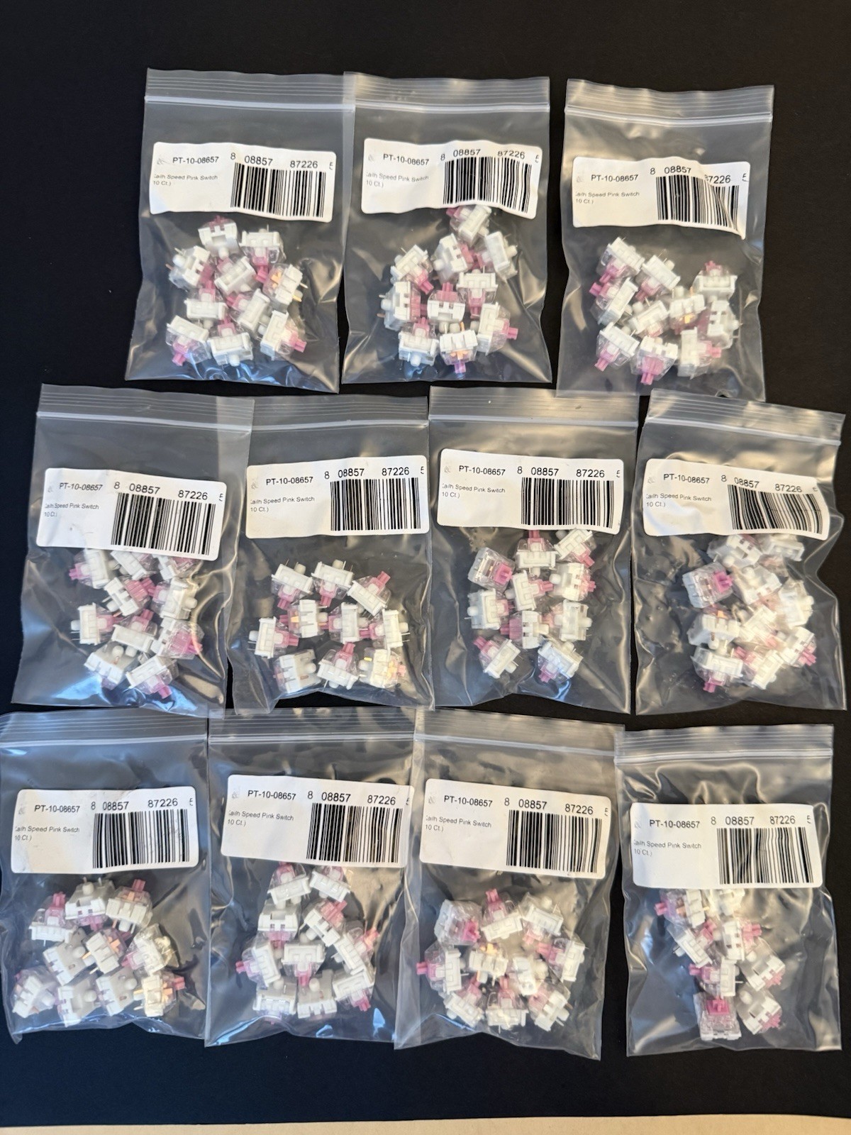 Kailh Speed Pink Mechanical Keyboard Switches 110 Count Lot Brand New Sealed