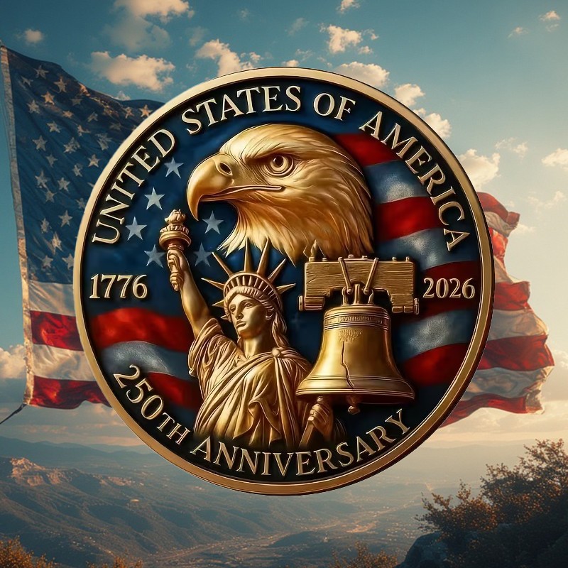 United States 250 Anniversary Challenge Coin Commemorative US 1-pc T