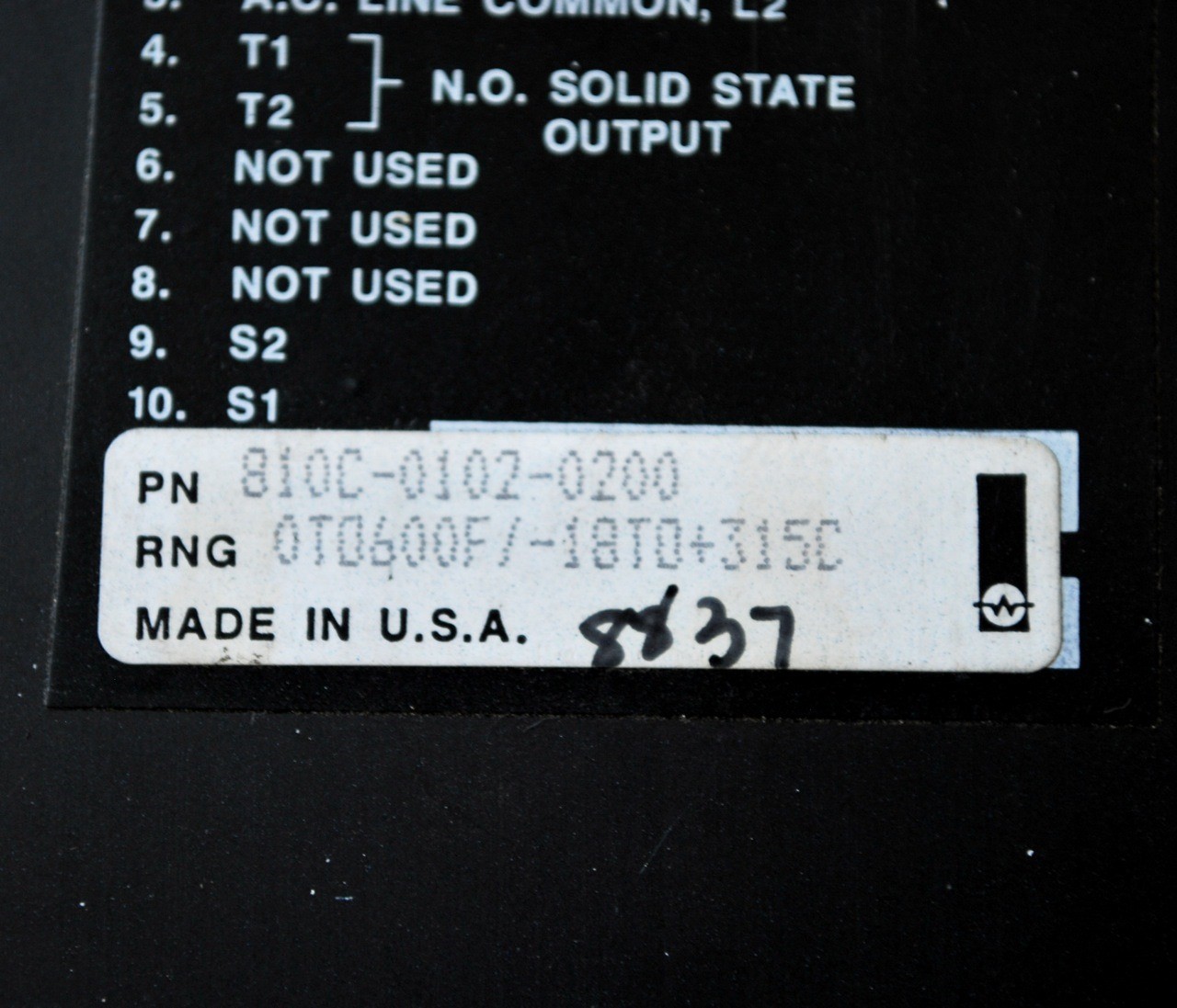 Watlow 810C-0102-0200 Temperature Controller - USED