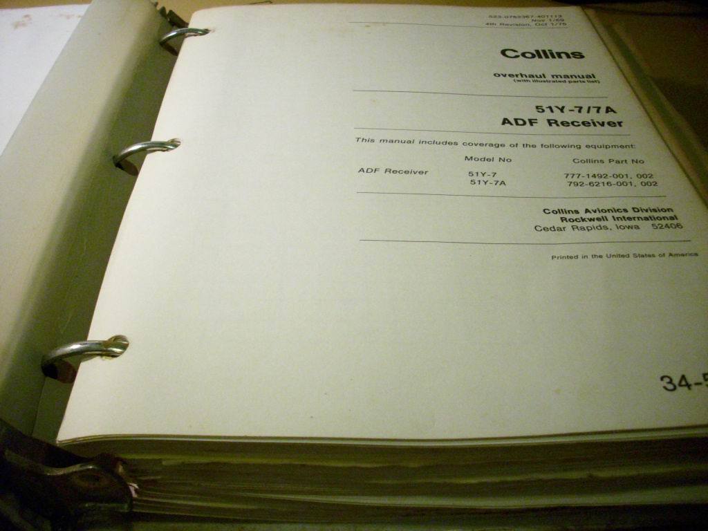 Collins 51Y-7 and 51Y-7A ADF Receiver Service Manual
