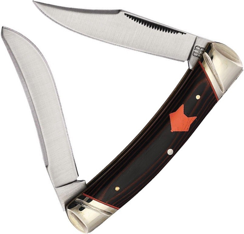 Rough Ryder Desert Fox Small Moose Pocket Knife 440A Steel Blades Micarta Handle