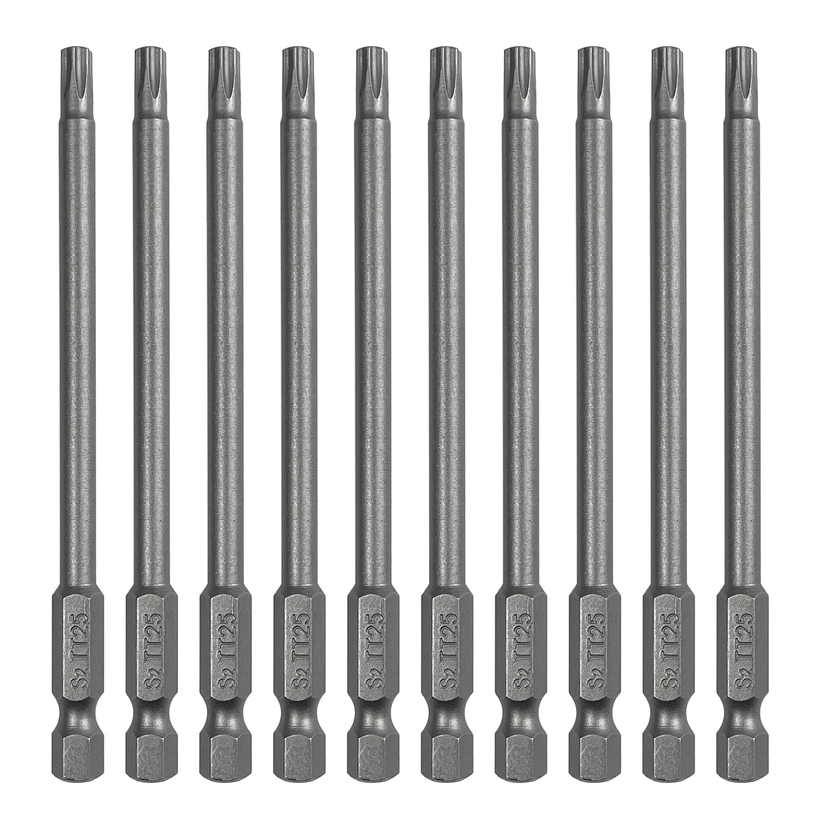 10PCS T25 Torx Screwdriver Bit Sets, 4‘’Length Magnetic Security Torx Bits Set