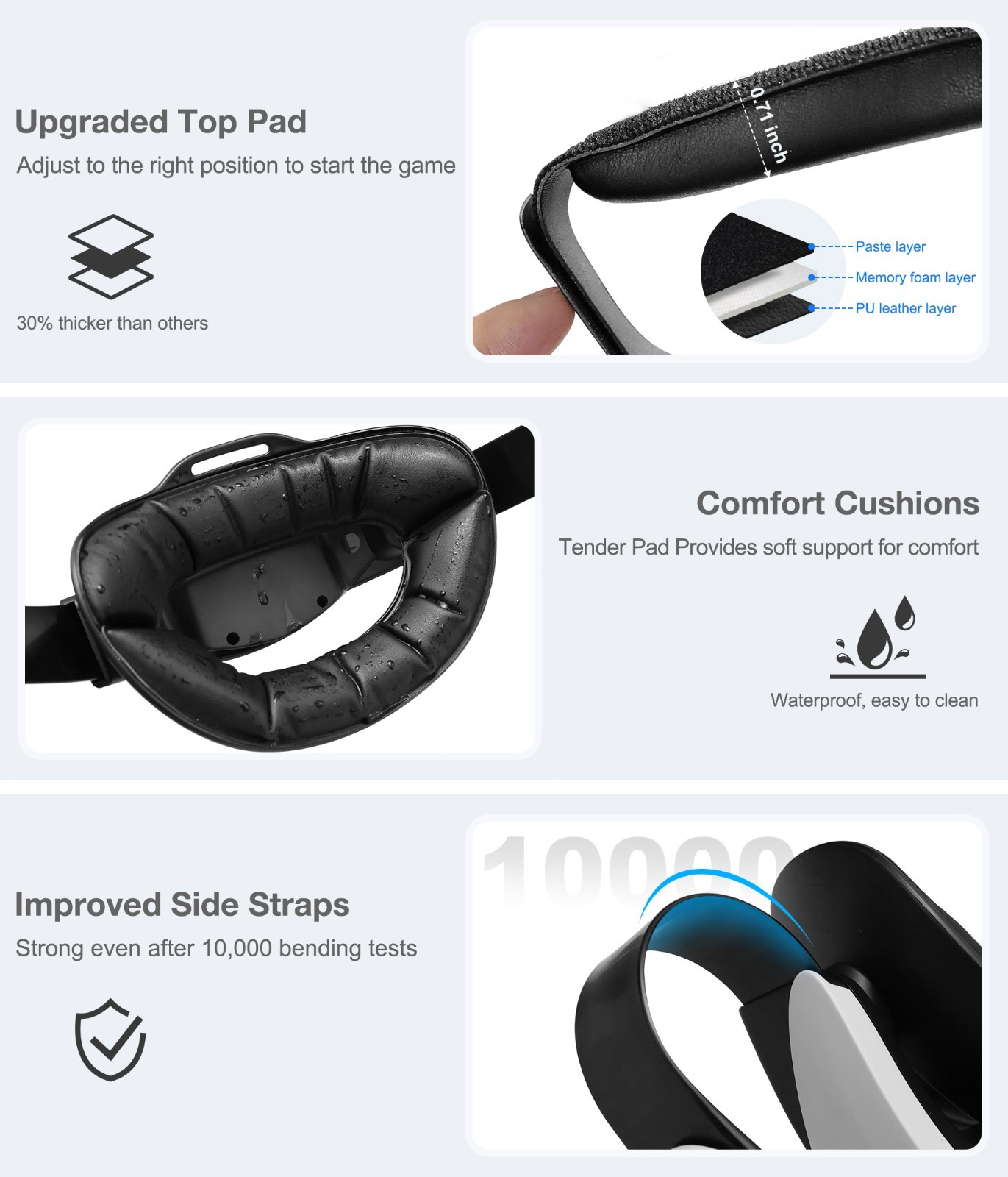 7500mAh Battery VR Head Strap for Meta Quest 2/Quest 3S/Quest 3 Replacement