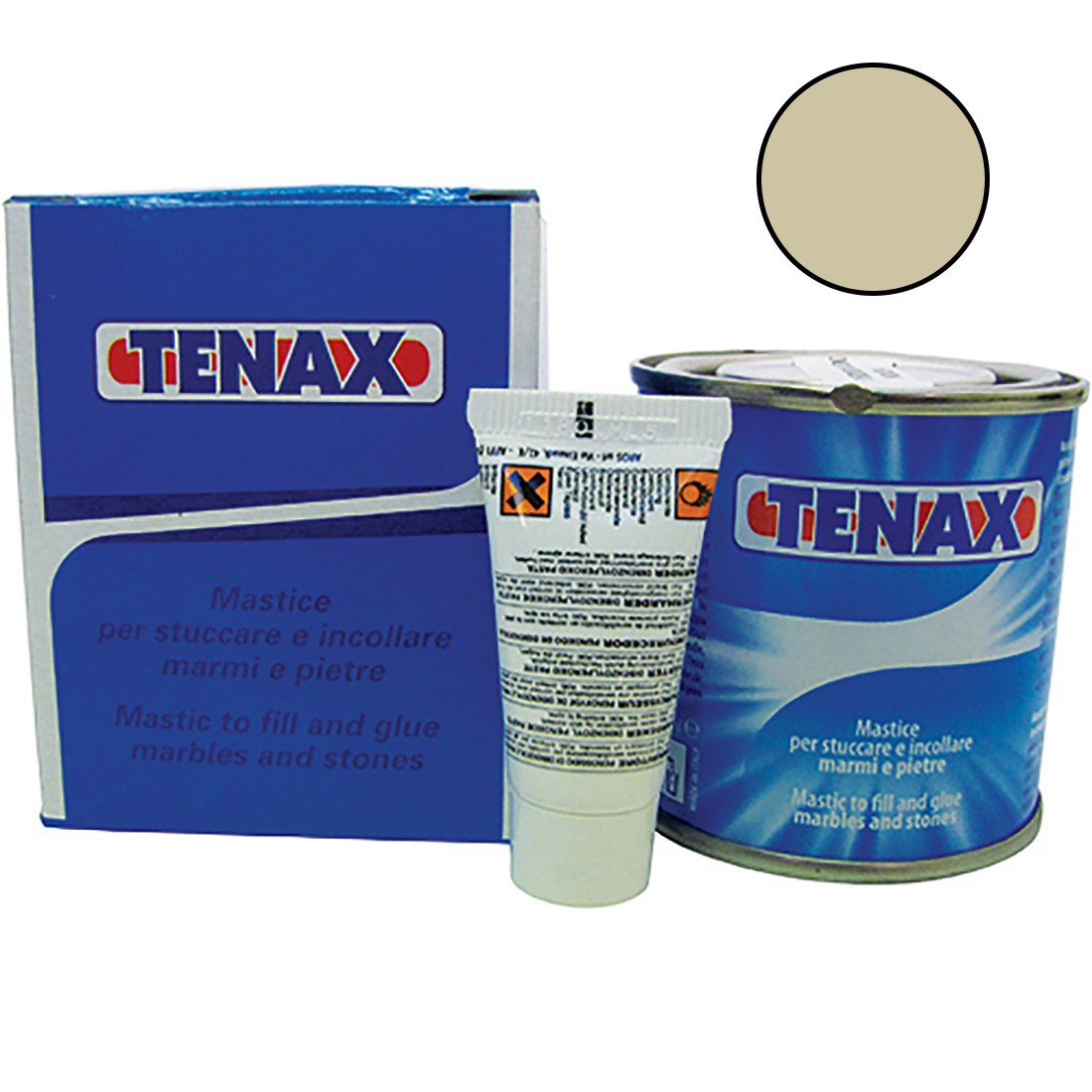 Tenax Travertine Filler Buff 125mL for Natural Stone Repair