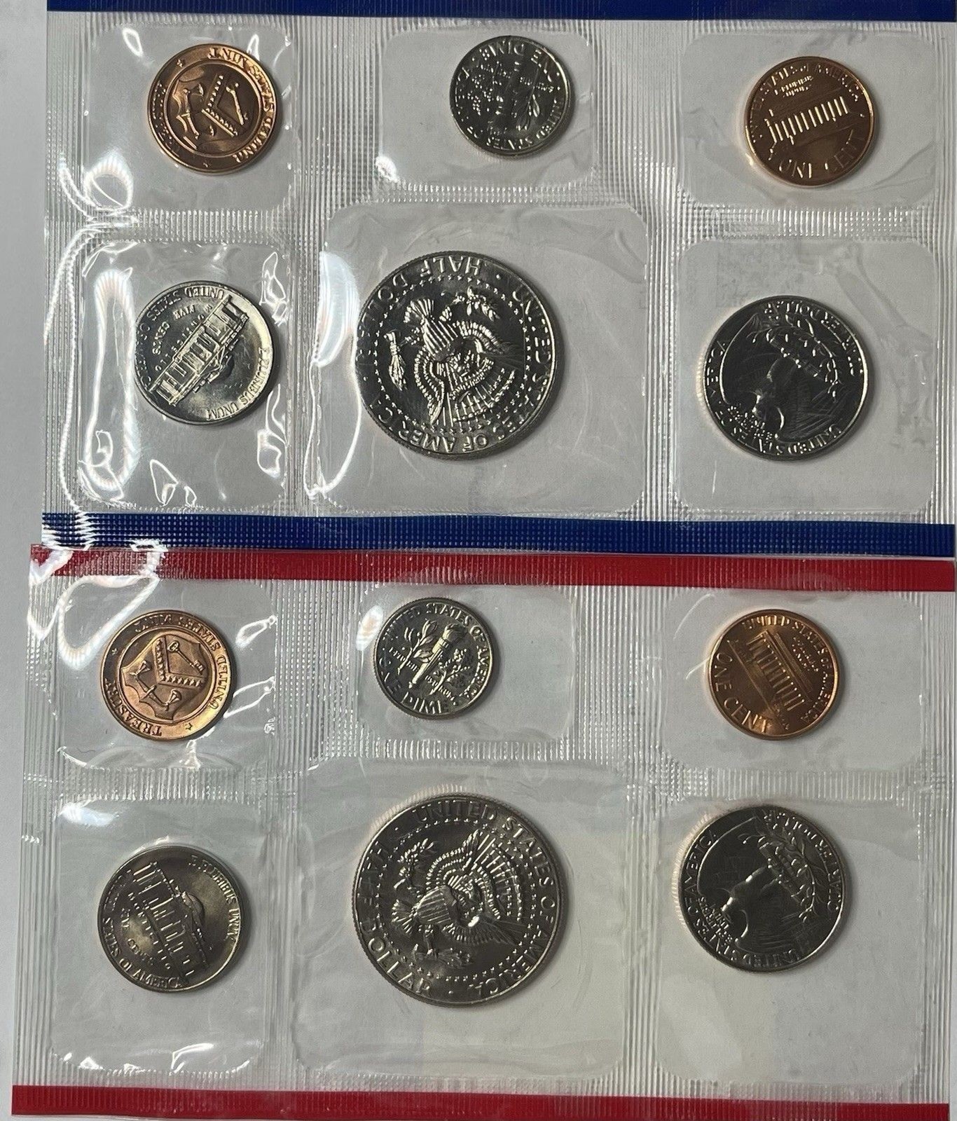 1987 Uncirculated Mint Set With D And P Mint Marks OGP COA