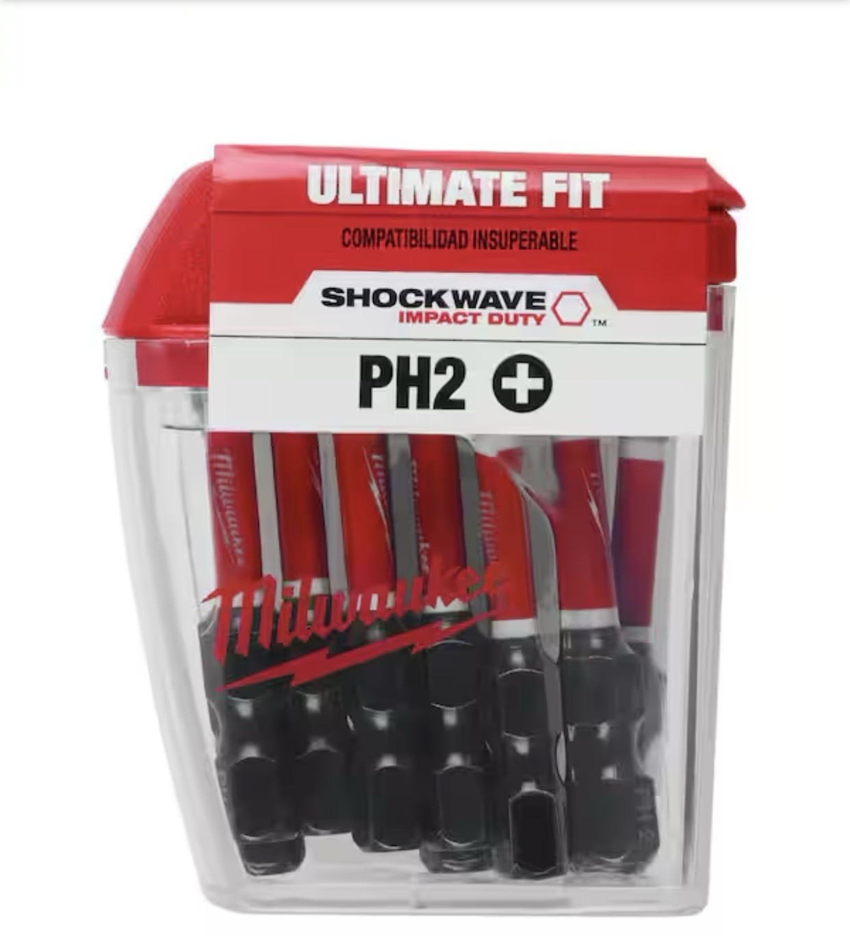 Milwaukee 48-32-5004, SHOCKWAVE 2-in. PH2 Impact Duty Screw Driver Bits (15-Pk)