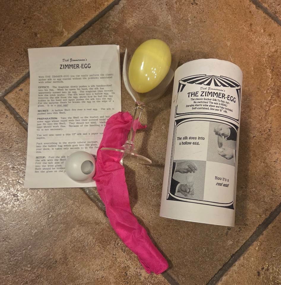 Zimmer Egg by Dick Zimmerman Magic Mentalism Tricks
