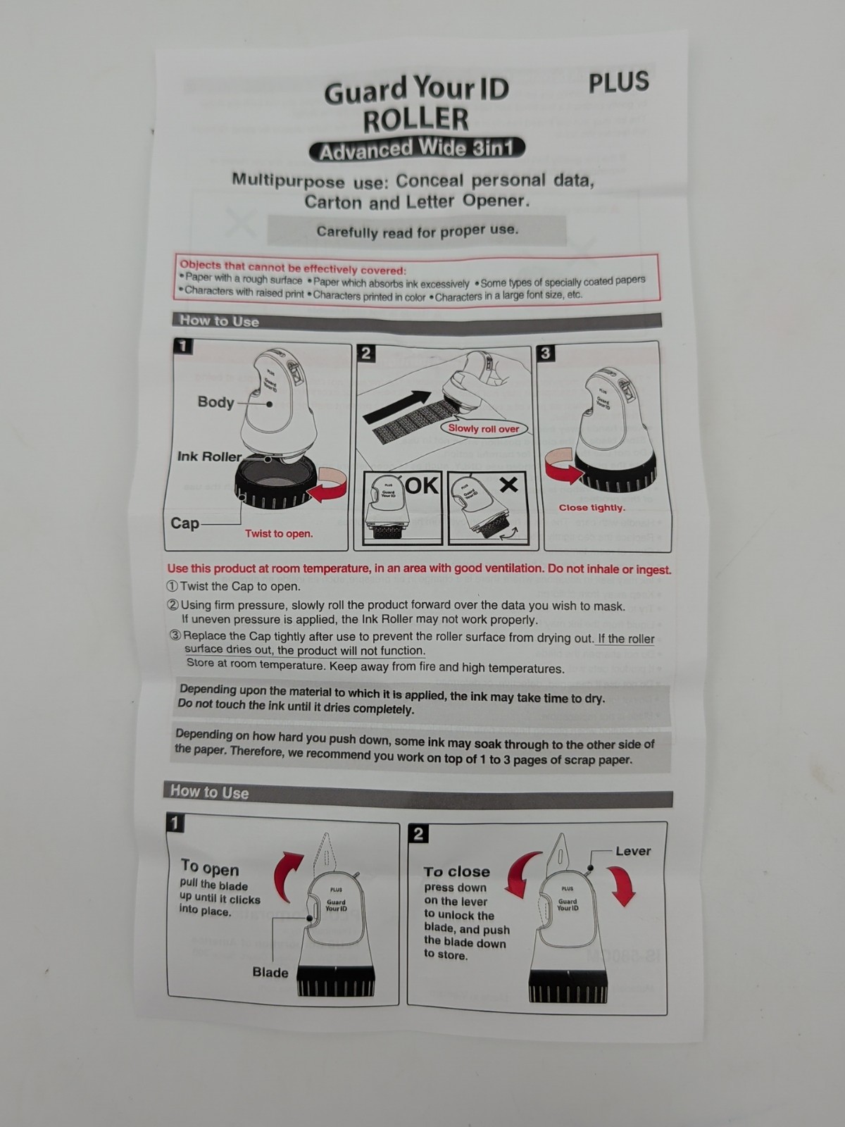 Guard YourID Your ID Roller Plus 3in1 Advanced Security Stamp With Black Ink