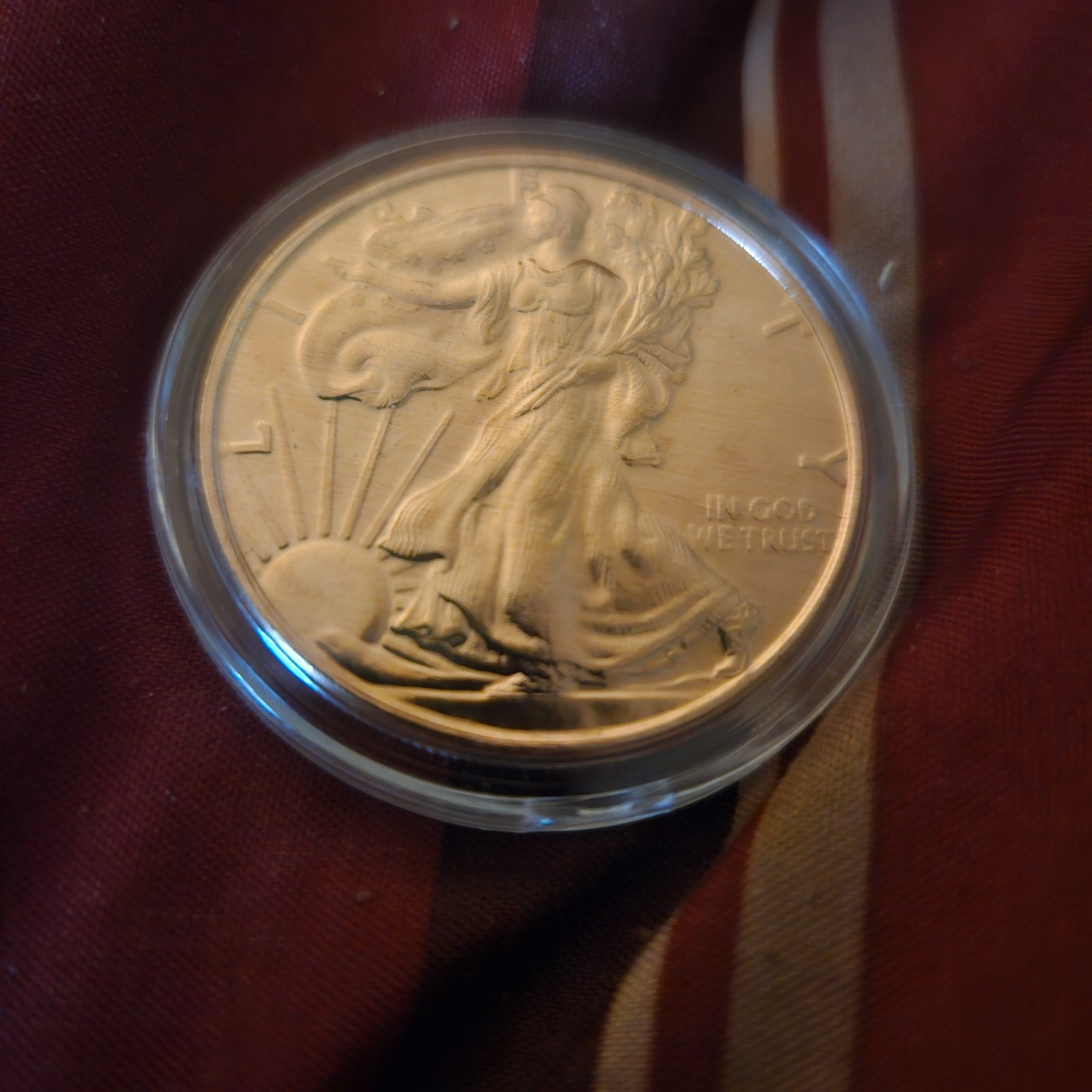 1 OZ LIBERTY COPPER ROUND ENCASED(3$ BONUS COIN!!) (PICTURE)limit 1 Per Order
