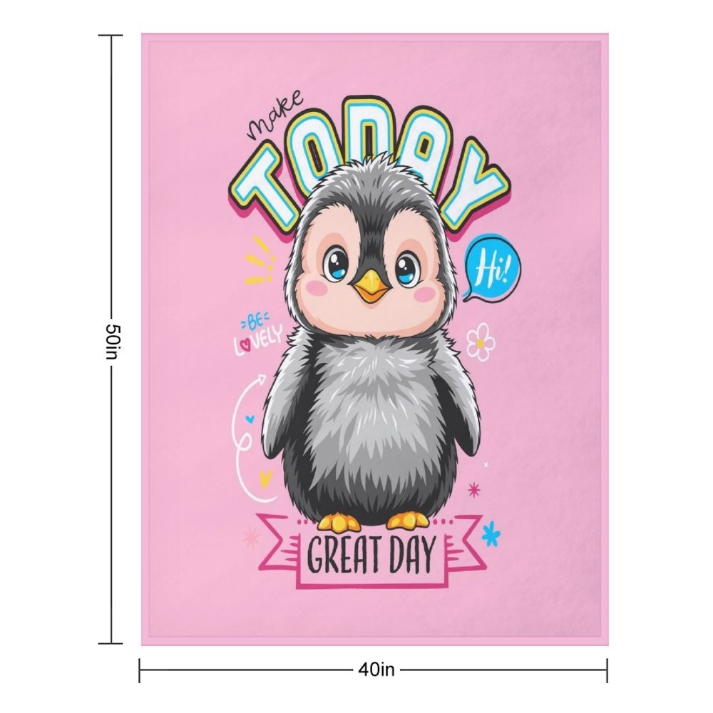 40 x 50 INCHES Illustrations Graphics Front Print Flannel Throw Blanket 6344-48