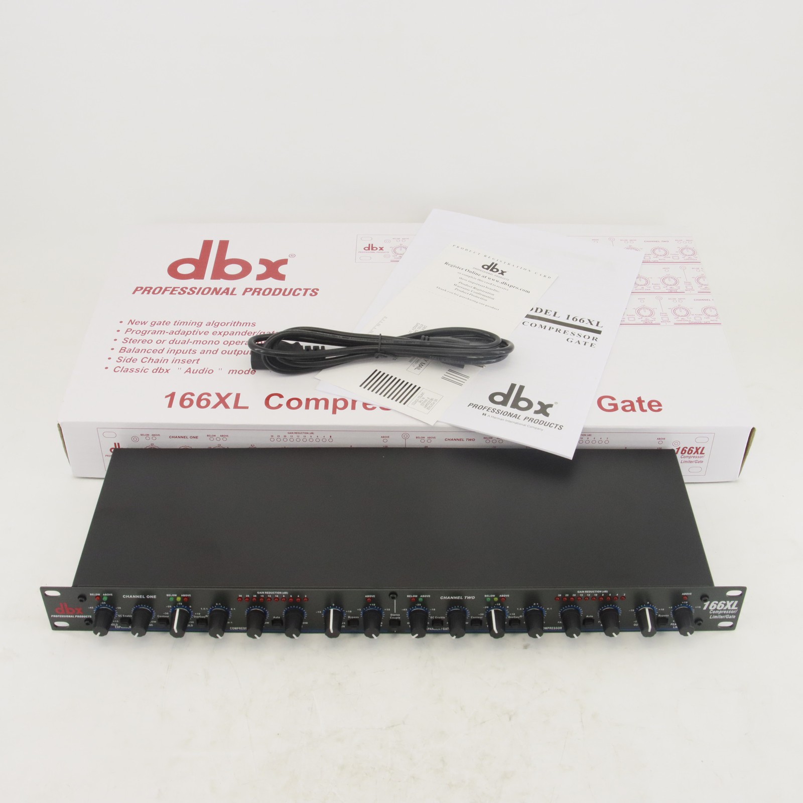 NEW DBX 166XL Compressor Limiter/Gate Effects DSP Processor Free Shipping