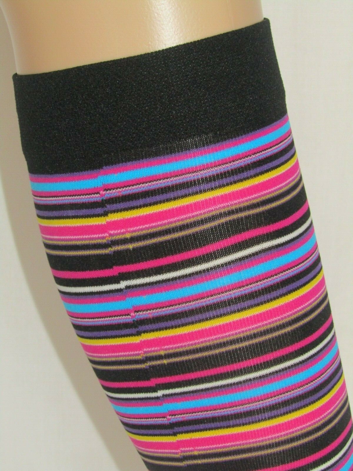 Striped Socks Knee High Stockings One Size H6