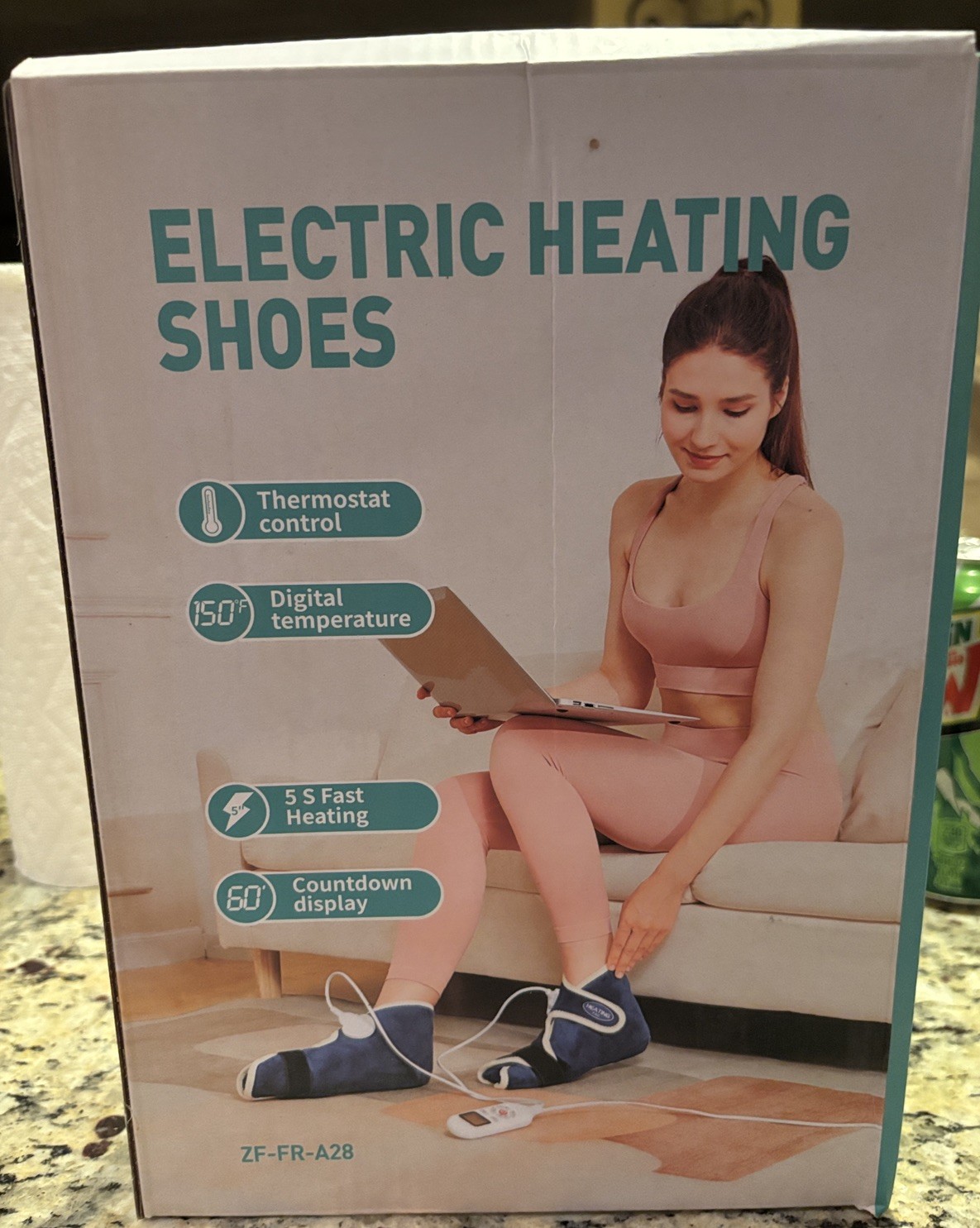 Electric Foot Warmer Heated Boots Plug-in Cozy Foot Heater.  New in the box.