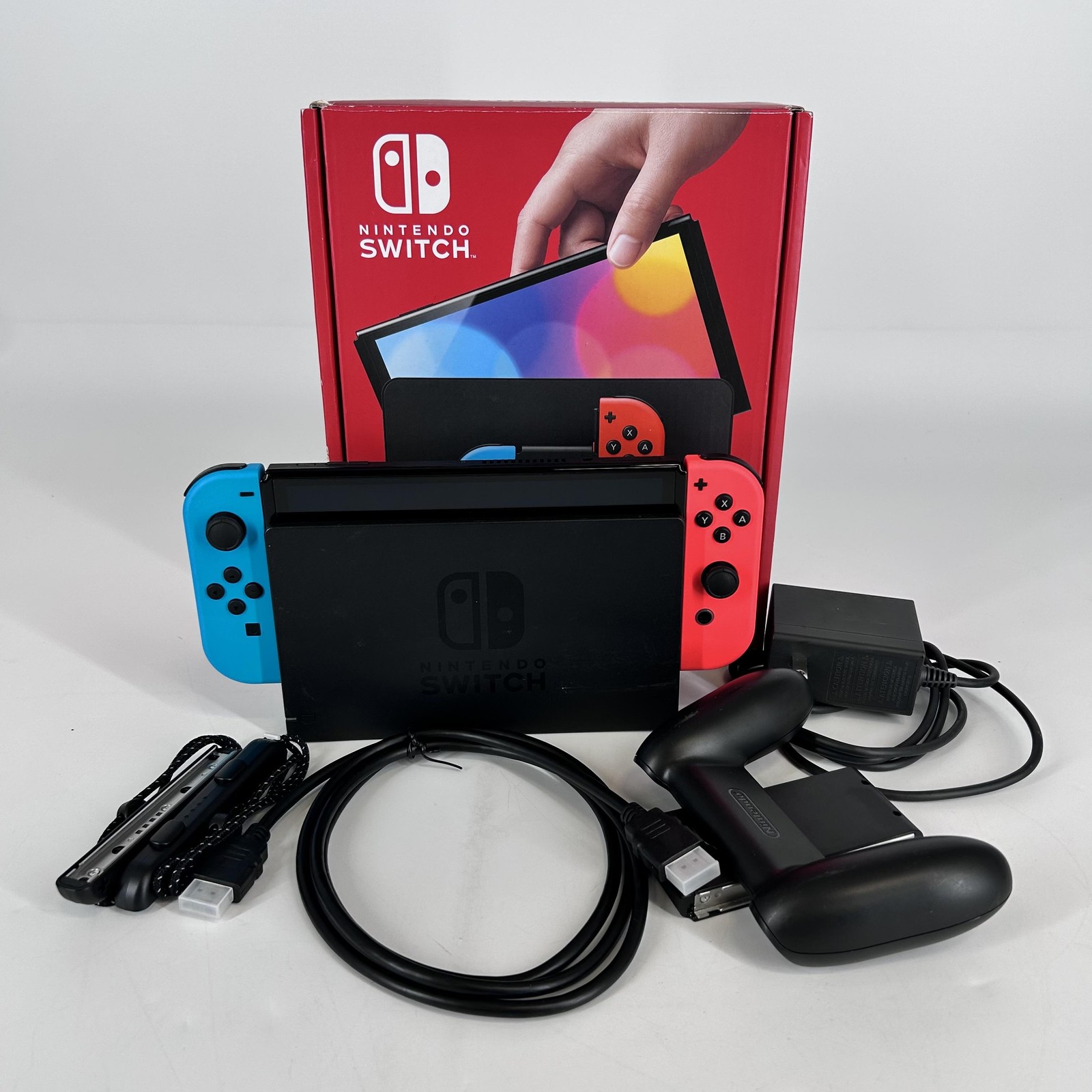 Nintendo Switch OLED Original Handheld Console Black 64GB w/ Charger - Excellent