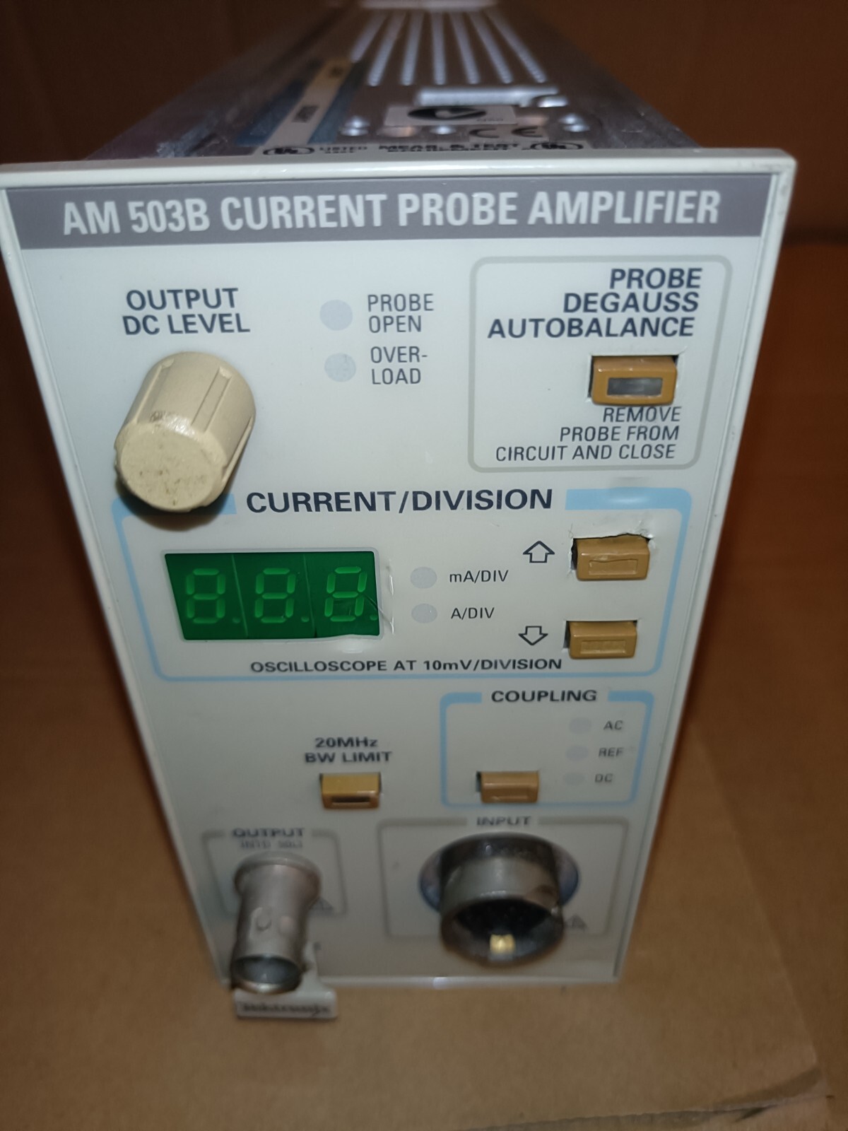 Used Tektronix AM503B Current Probe Amplifier Express DHL or FedEx