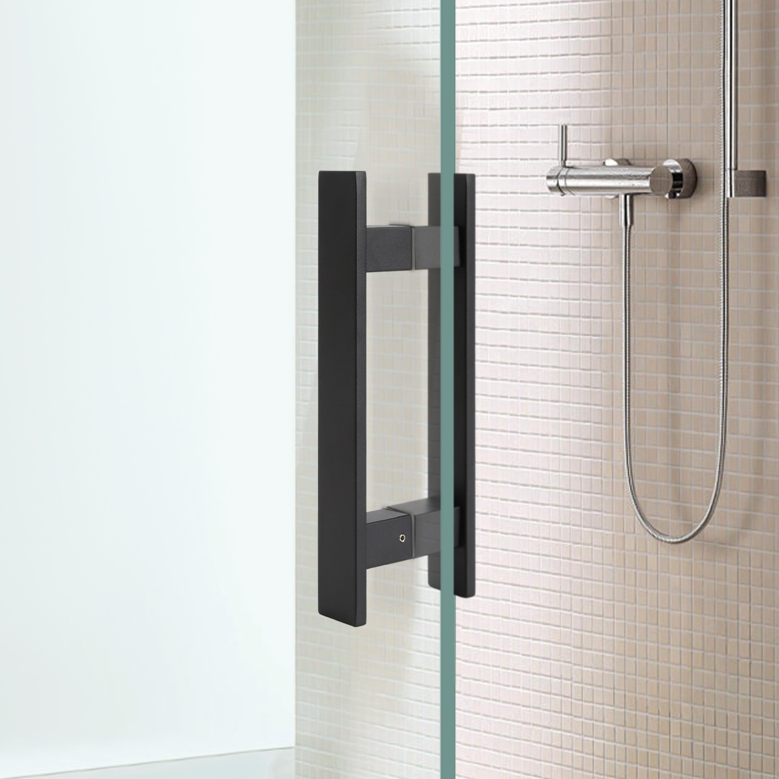 Stainless Steel Double Sided Push Pull Door Handle, H-shaped Door Pull Handle