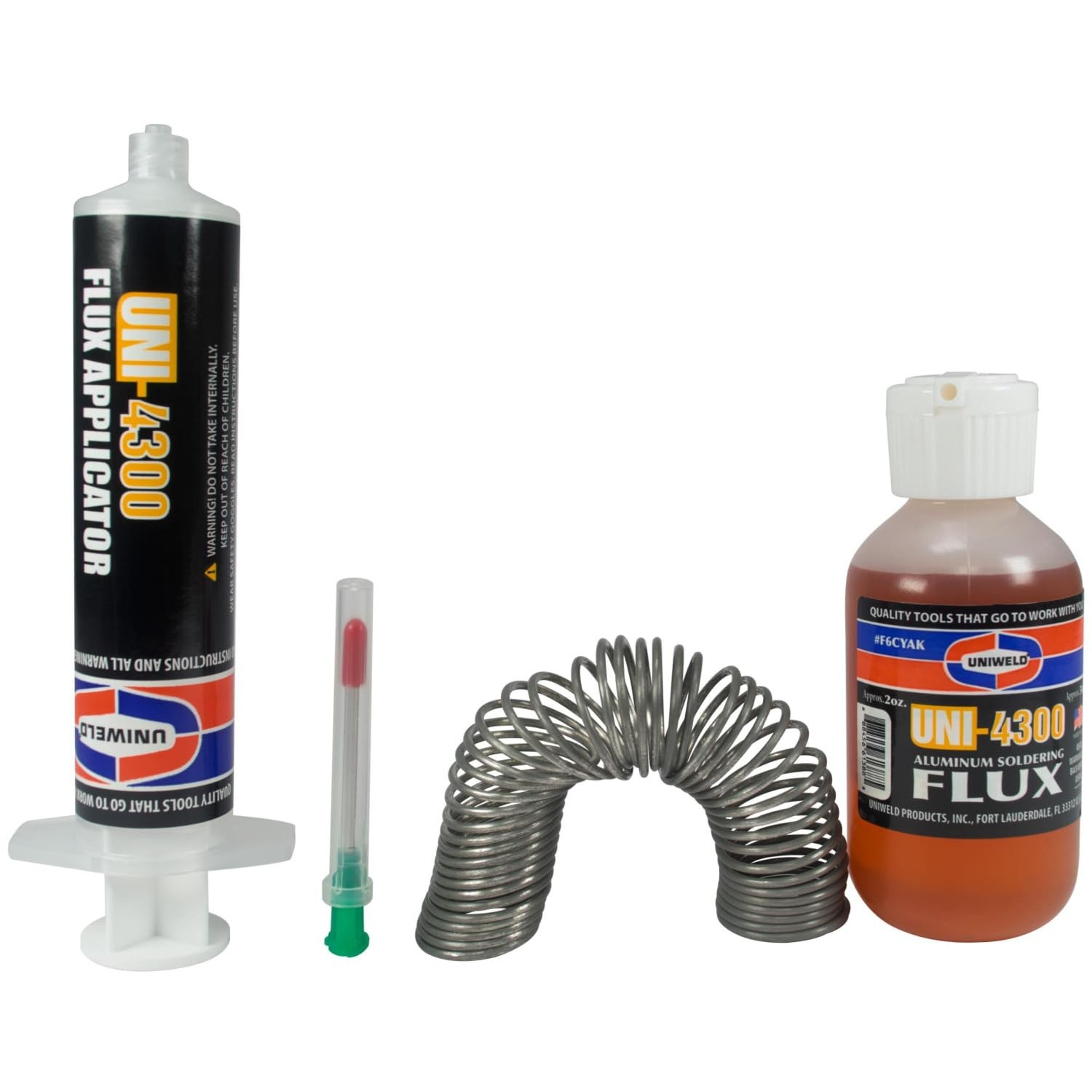 P4KD9S Aluminum Copper Brass Soft Solder & Flux Kit Uni 4300 Uniweld