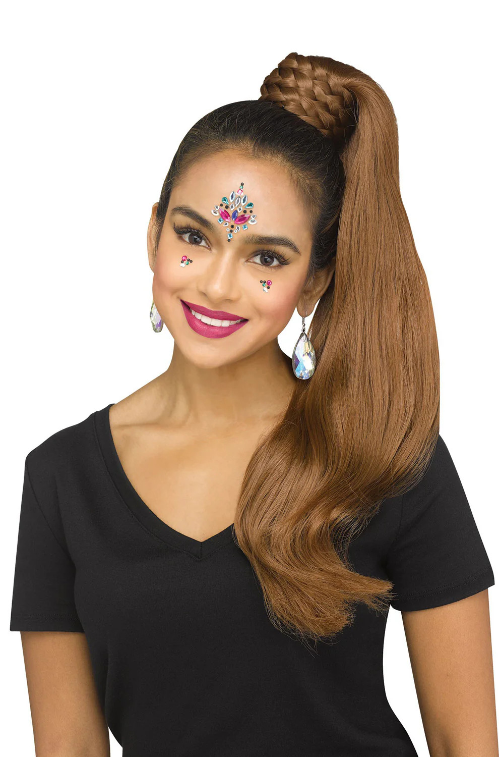 Brand New Genie High Pony Tail Wig (Brunette)