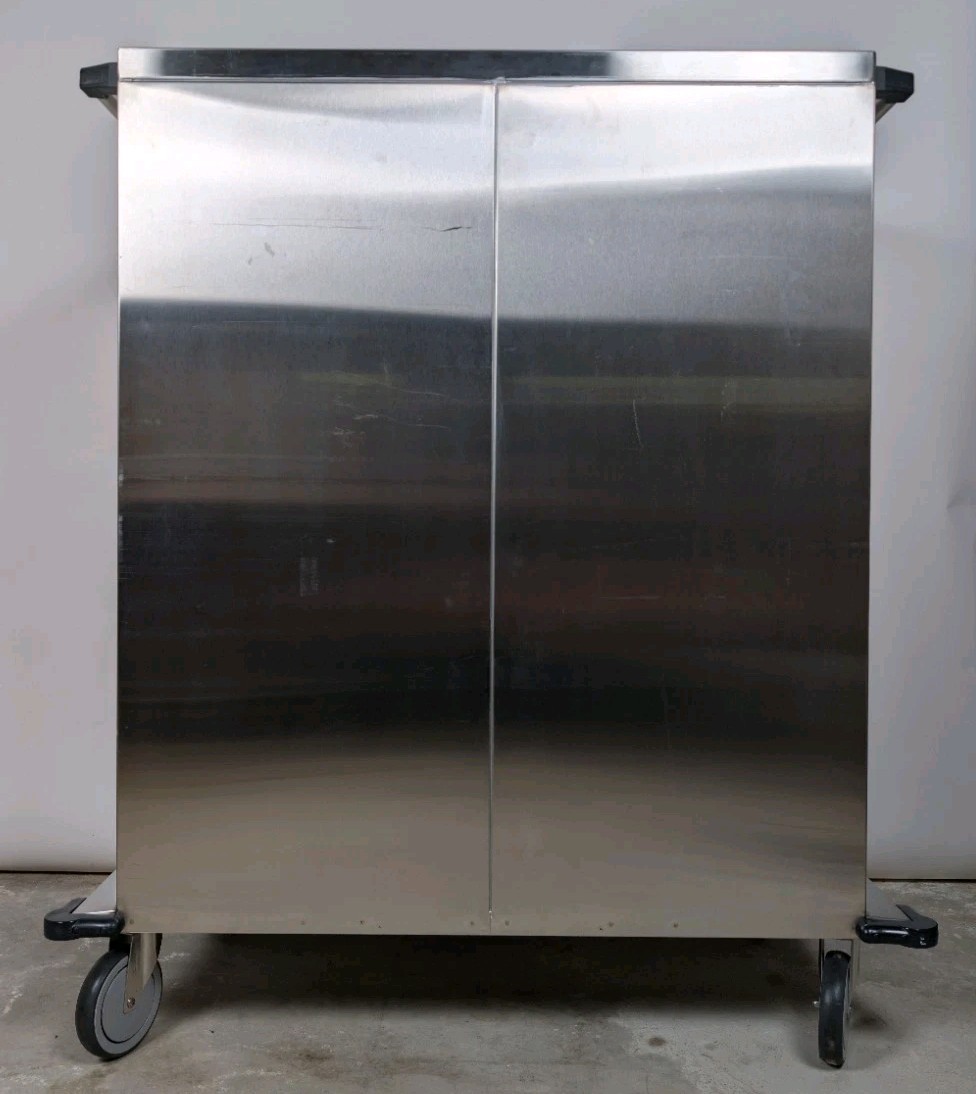 Lakeside 6937 Stainless Steel Case Cart – 48.5″ x 29" x 55″ – 2-Door Shelf 38"