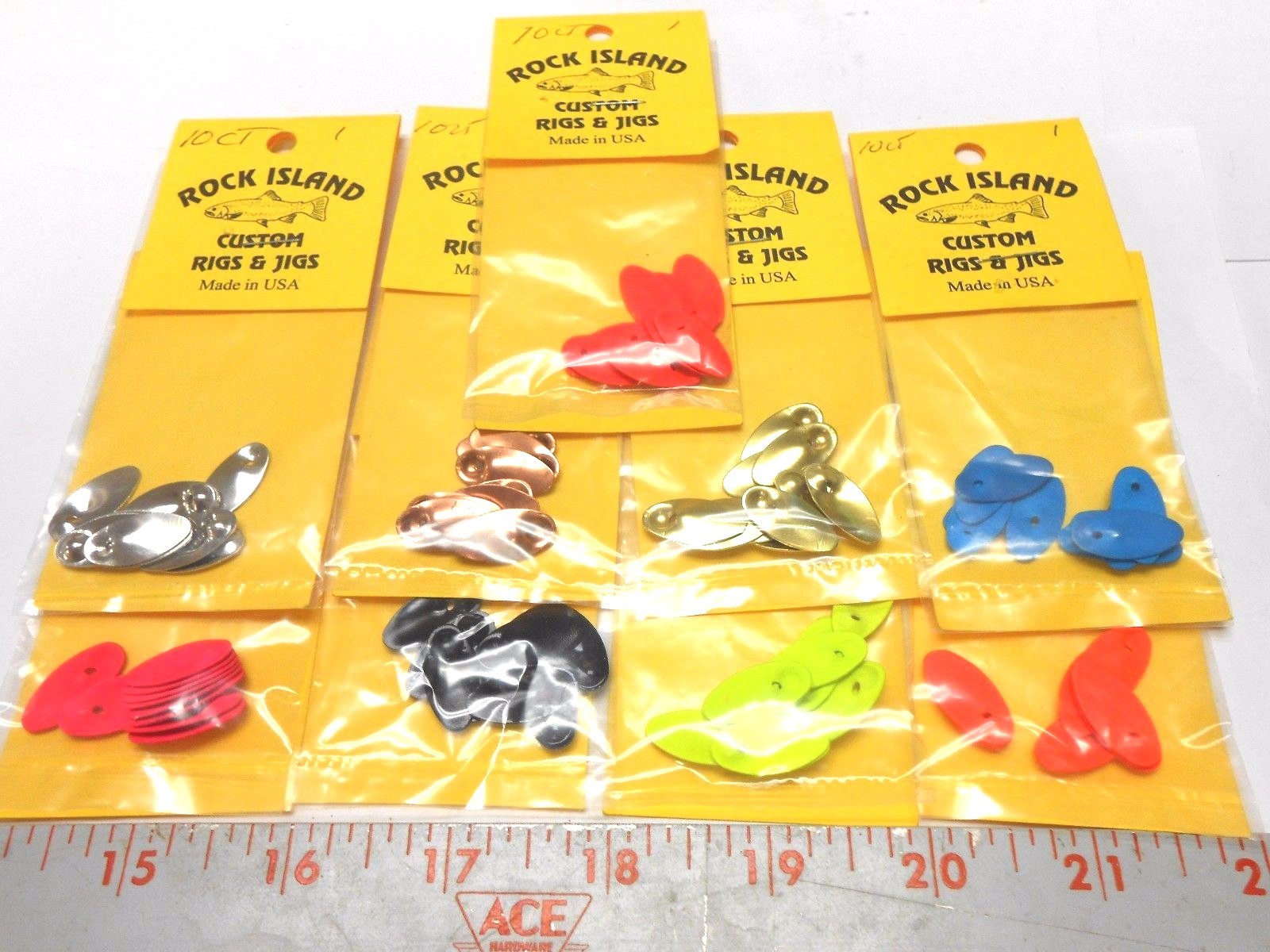 ROCK ISLAND # 1 IN-LINE SPINNER BLADES  10 CT