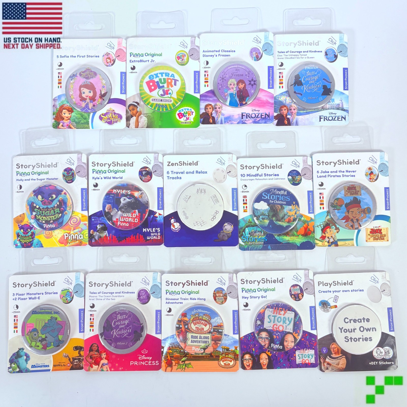 STORYPHONES StoryShield Screen-Free Audio Storytelling Disks Disney Pinna Pixar