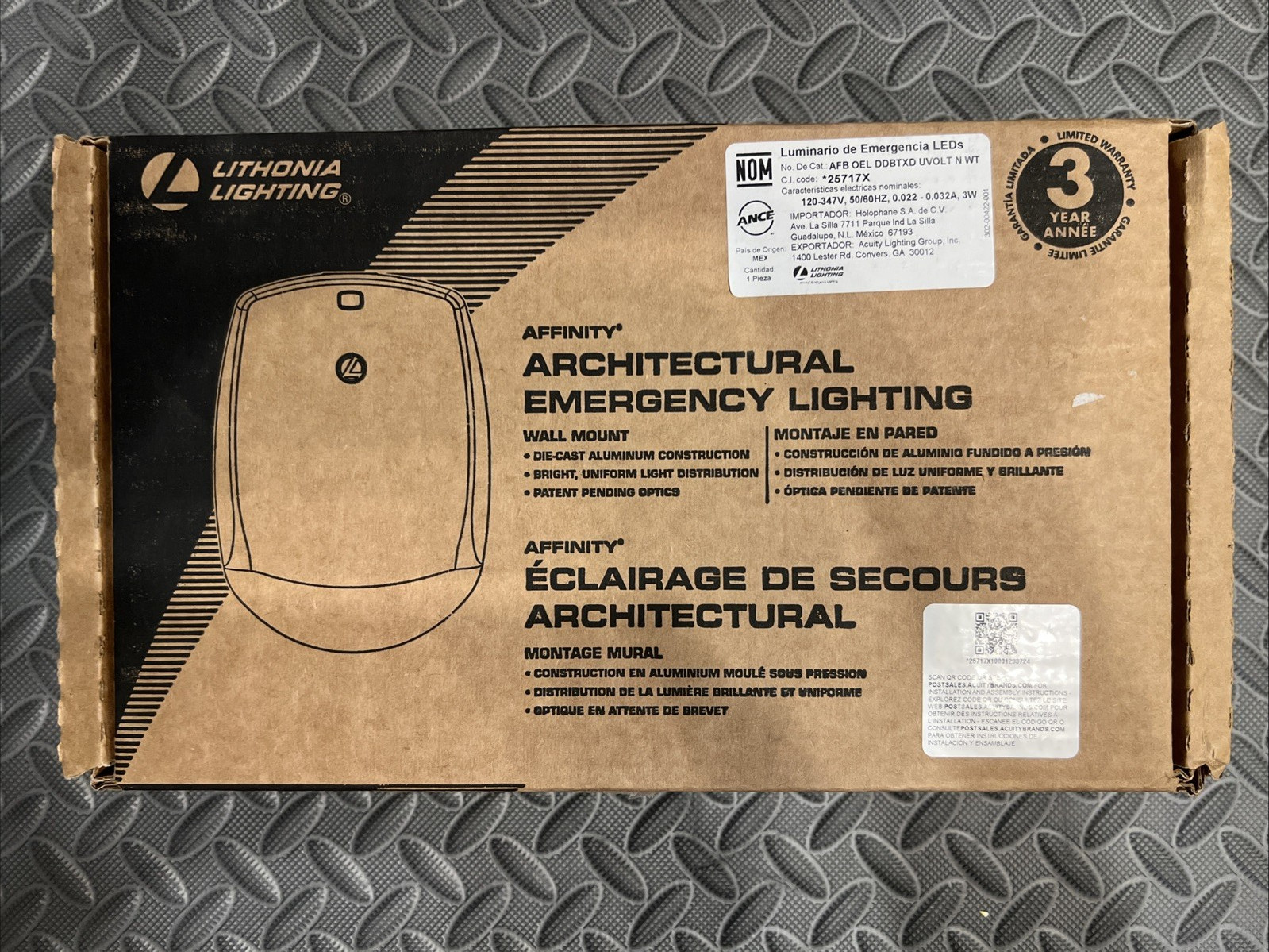 Lithonia AFB-OEL-DDBTXD-UVOLT-N-WT Affinity Architectural Outdoor LED Emergency