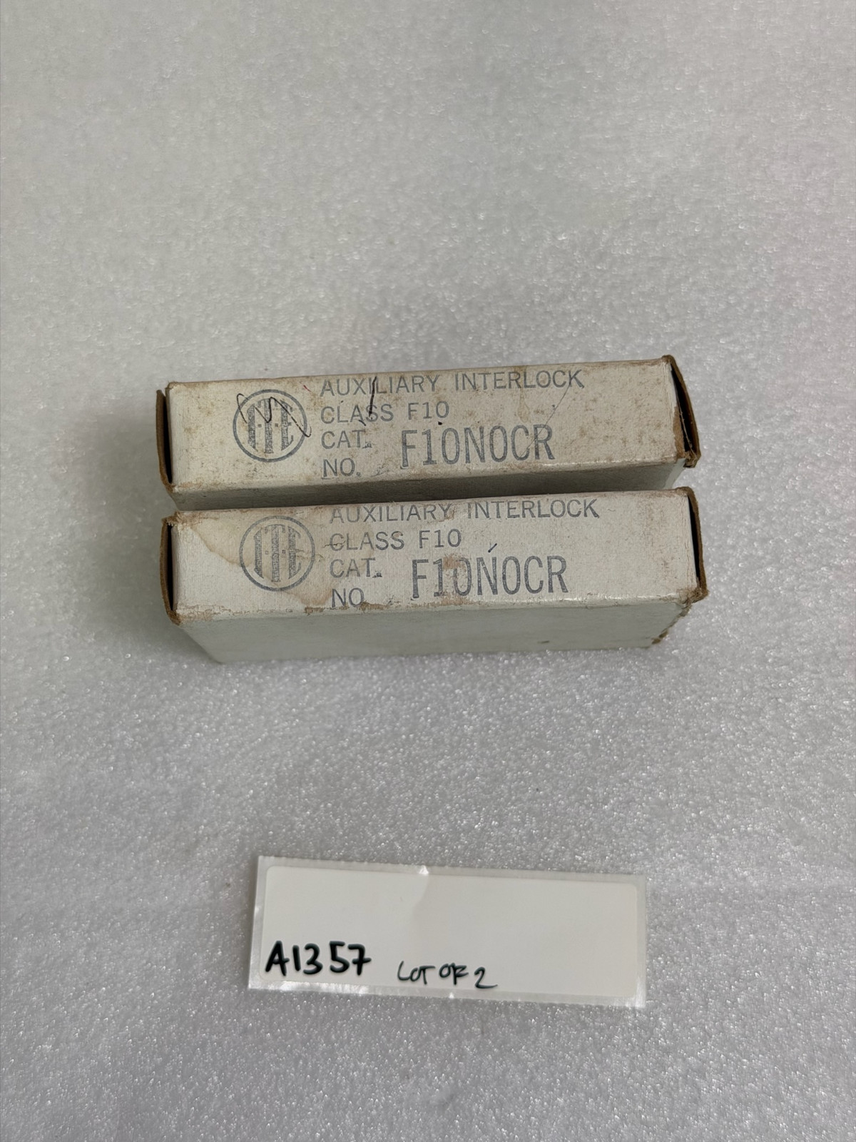 Lot of 2 - ITE F10NOCR auxilary interlock contact