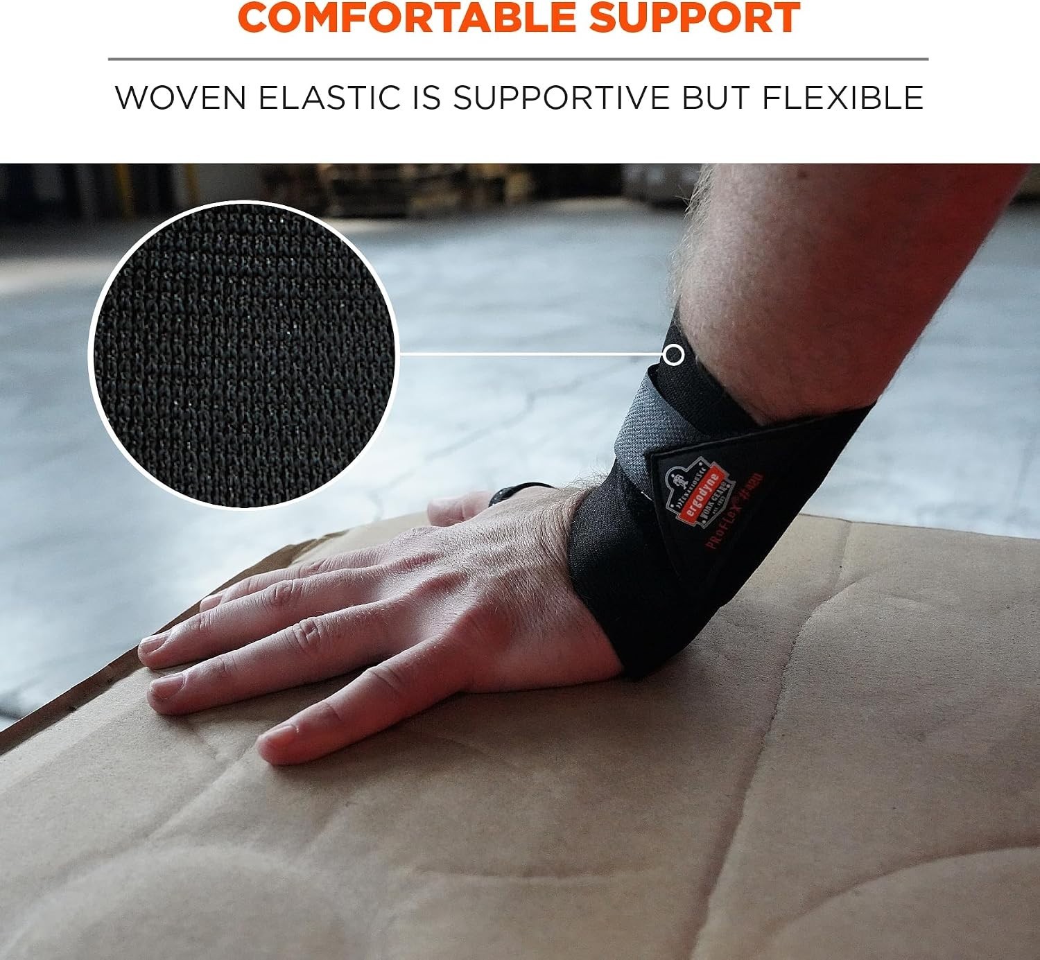 Neoprene Wrist Wrap Support - ProFlex 420 with Thumb Loop, Black, Large/X-Large