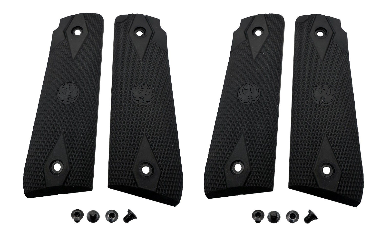 Two Pair Hogue Rubber Grips for Ruger MKIV 22/45 with screws