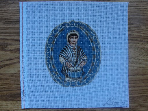 Little Drummer Boy Ornament Hand Painted Needlepoint Canvas Liz OR 177