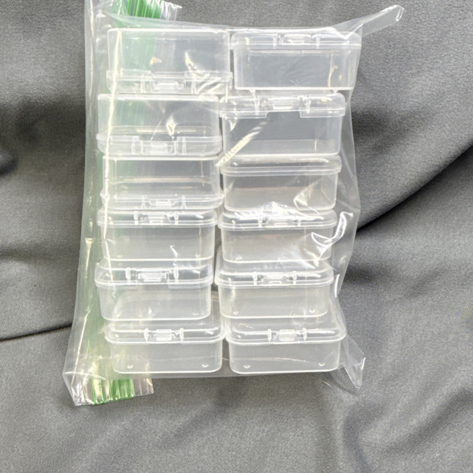 Clear Plastic Bead Storage Boxes Set of 12, 2 Inch, for Jewelry Making & Crafts•