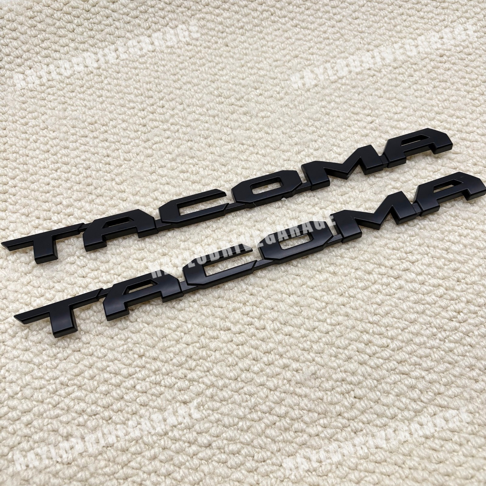 2PC Matte Black Door Side Emblem For Tacoma 2016-2024 Left Right Nameplate Badge