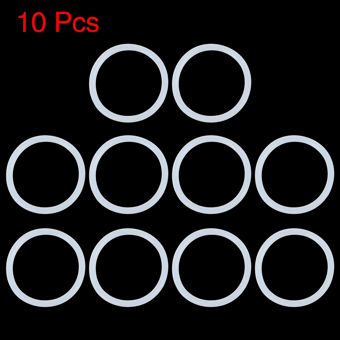 10Pcs Silicone O-Rings, 42mm OD, 35mm ID, 3.5mm Width, Seal Gasket White