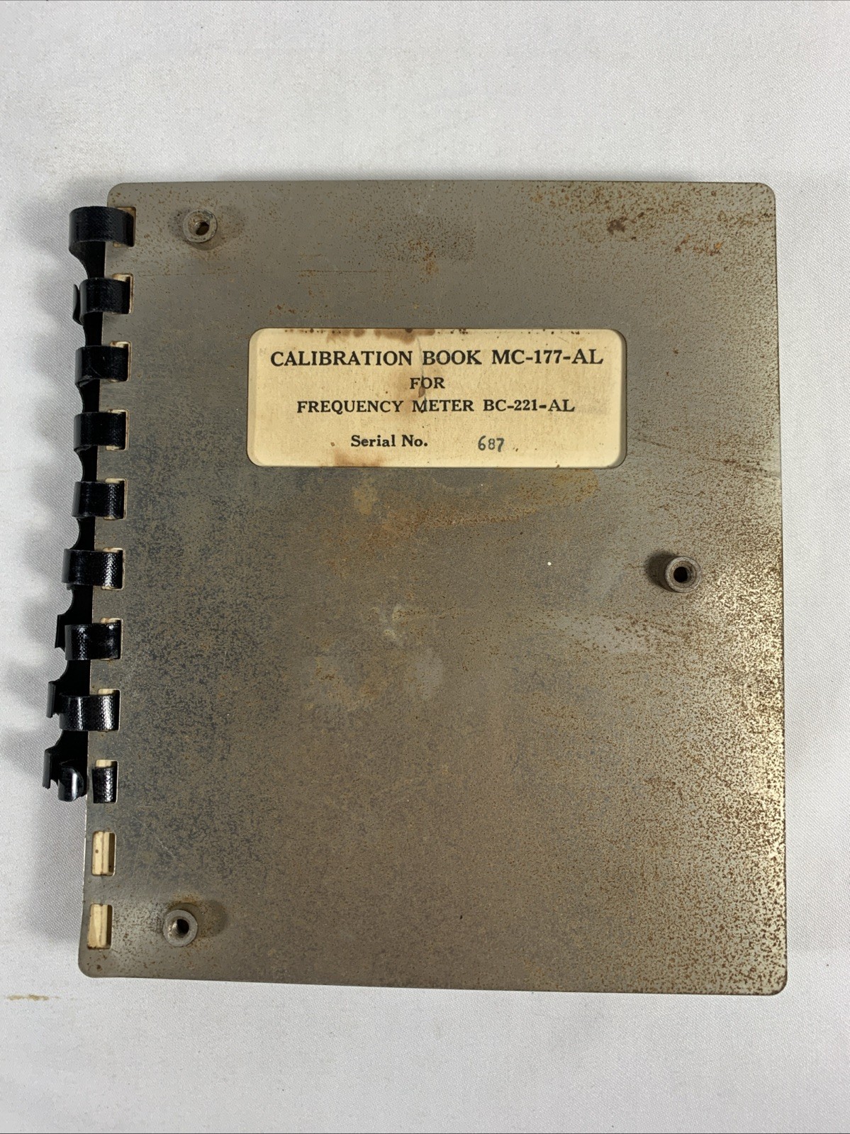 Vintage Calibration Book MC-177-AL for Frequency Meter BC-221-AL. Philco Corp.