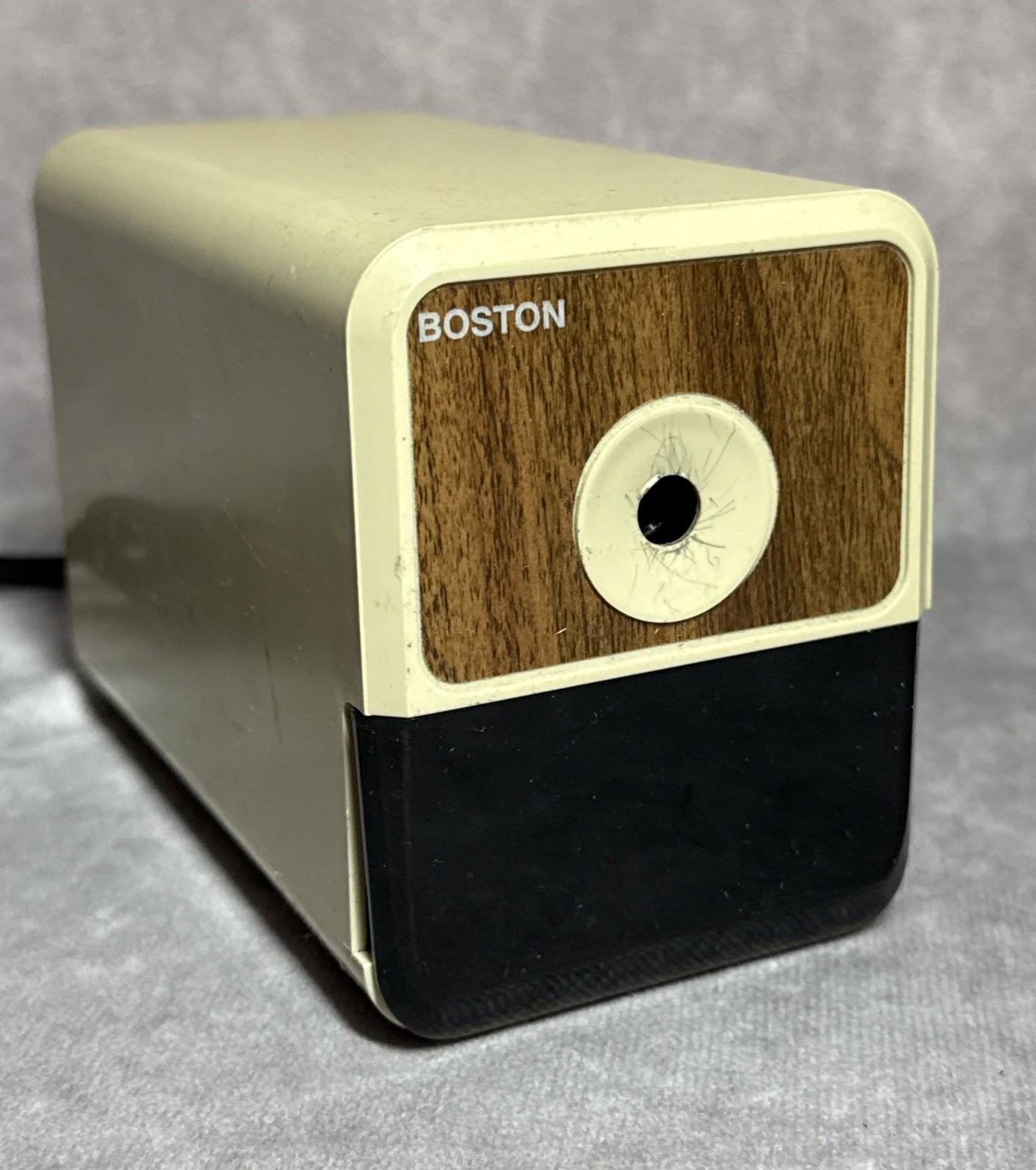 Vintage Boston Model 18 Electric Pencil Sharpener Wood Grain Hunt USA